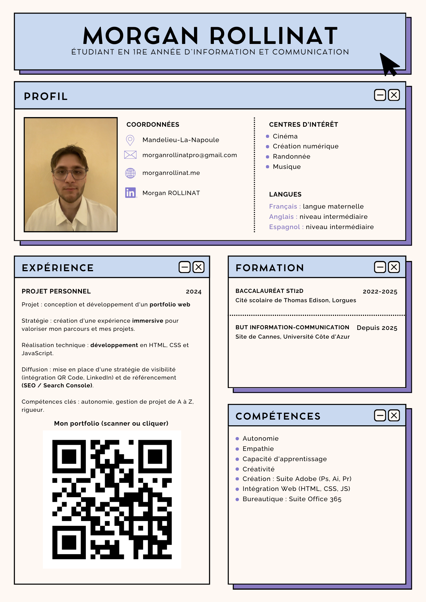 CV de Morgan Rollinat